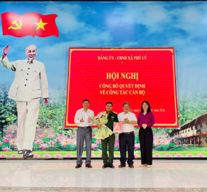 HỘI NGHỊ CÔNG BỐ QUYẾT ĐỊNH VỀ CÔNG TÁC CÁN BỘ VÀ BÀN GIAO CHỨC VỤ CHỈ HUY TRƯỞNG BAN CHỈ HUY QUÂN SỰ XÃ PHÚ LÝ