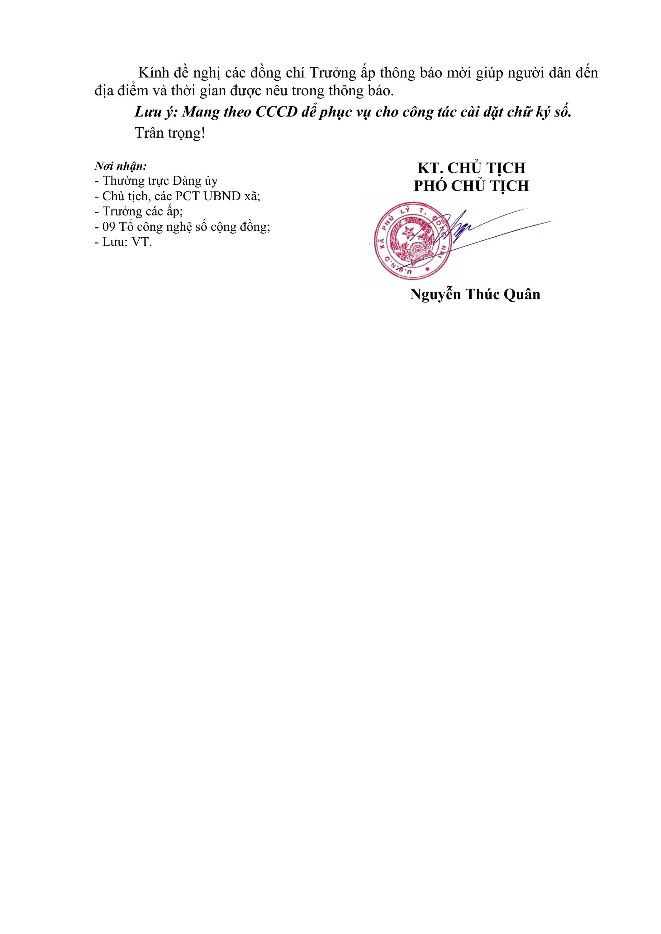 TB LỊCH CÀI ĐẶT CHỮ KÝ SỐ TRÊN ĐỊA BÀN XÃ PHÚ LÝ hình ảnh 1